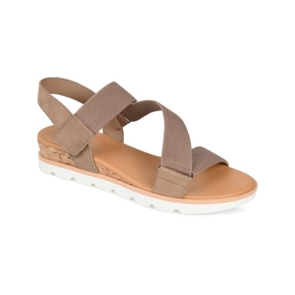JOURNEE COLLECTION Womens Beige Sammi Open Toe Slingback Sandal 8 M